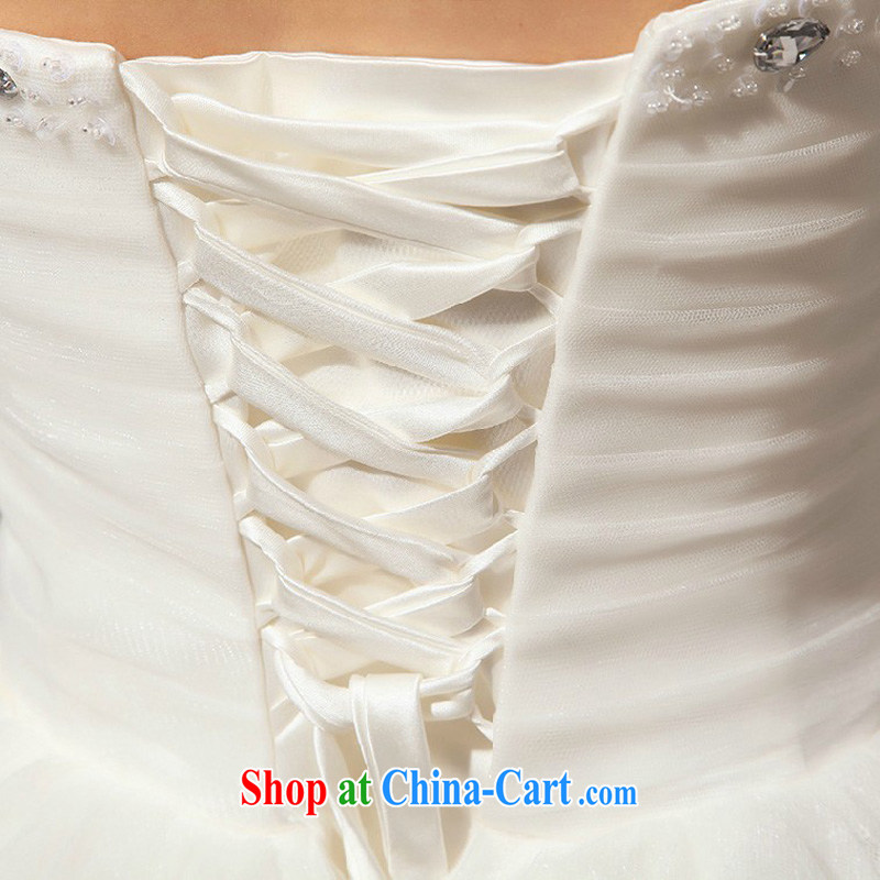 Diane M Ki new 2014 wedding wedding wedding Korean wrinkled wood drill church wedding dresses white XXL, Diane M Ki, shopping on the Internet