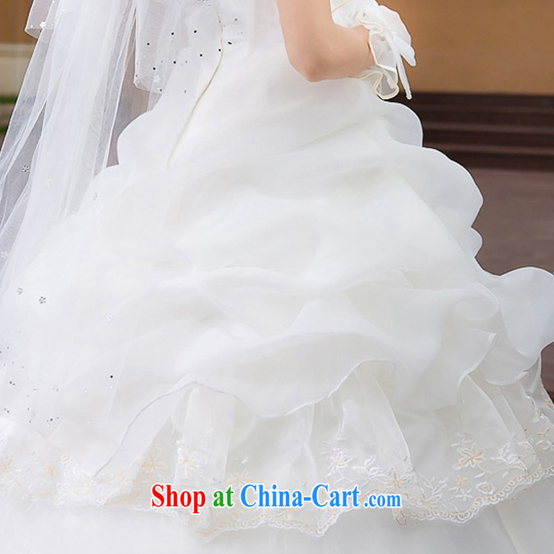 Diane M Ki wedding dresses new 2014 Korean style sweet Princess lace three-dimensional roses wedding white XXL, Diane M-kay, shopping on the Internet