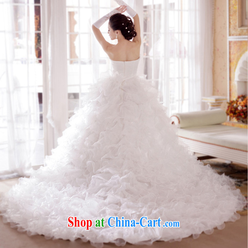 Diane M Ki Korean romantic/bare chest lace/tail/marriages/wedding dresses 2014 new wedding tails, XL, Diane M Ki, shopping on the Internet