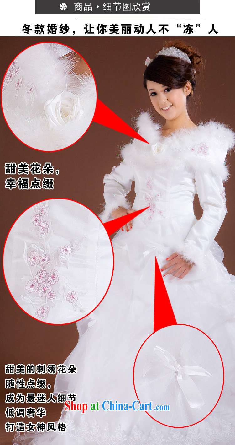 Diane M Ki winter wedding a Field shoulder long-sleeved pregnant women to wear cotton wedding thick warm wedding dresses white waist 2 feet 4 pictures, price, brand platters! Elections are good character, the national distribution, so why buy now enjoy more preferential! Health
