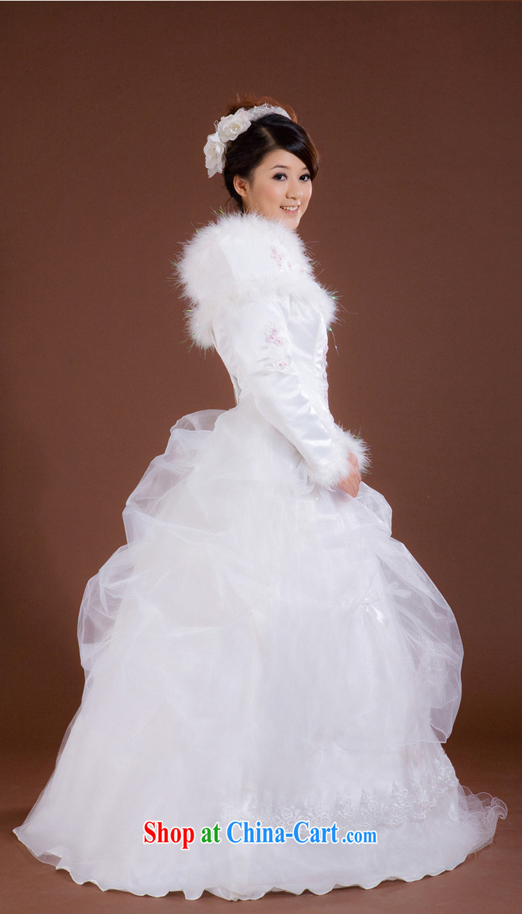 Diane M Ki winter wedding a Field shoulder long-sleeved pregnant women to wear cotton wedding thick warm wedding dresses white waist 2 feet 4 pictures, price, brand platters! Elections are good character, the national distribution, so why buy now enjoy more preferential! Health