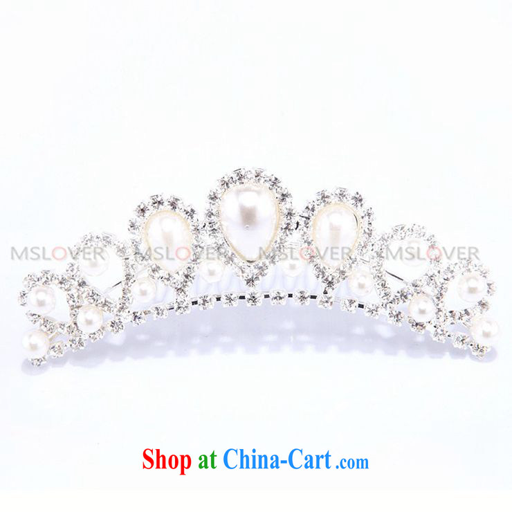 MSLover super star jewelry set elegant Pearl bridal Crown Kit link marriage jewelry wedding accessories kit S 130,803 Pearl White Crown necklace chain earrings kit (ear-clips, pictures, price, brand platters! Elections are good character, the national distribution, so why buy now enjoy more preferential! Health