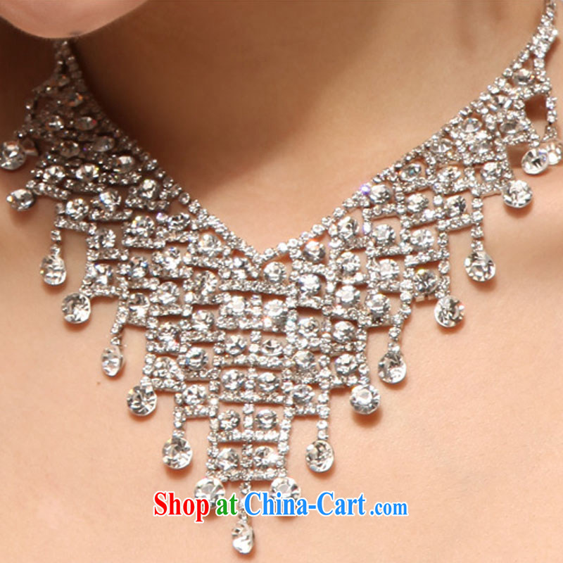 Diane M Ki bridal jewelry necklace bridal necklace earrings set Korean-style water drilling bridal wedding jewelry jewelry, Diane M-kay, shopping on the Internet