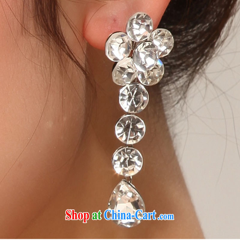 Diane M Qi 2014 marriage mandatory and stylish bridal wedding flower-shaped necklace earrings set shadow floor Jewelry jewelry, Diane M-kay, shopping on the Internet