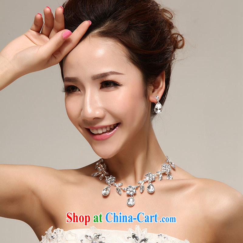Diane M-ki Korea silver Luxury Water drilling bridal wedding jewelry earrings Kit marriages mandatory jewelry, Diane M Ki, shopping on the Internet