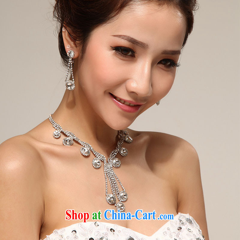 Diane M Qi 11,000 sparkling water droplets, stylish water diamond necklace Korean-style wedding jewelry, film, jewelry jewelry, Diane M-kay, shopping on the Internet