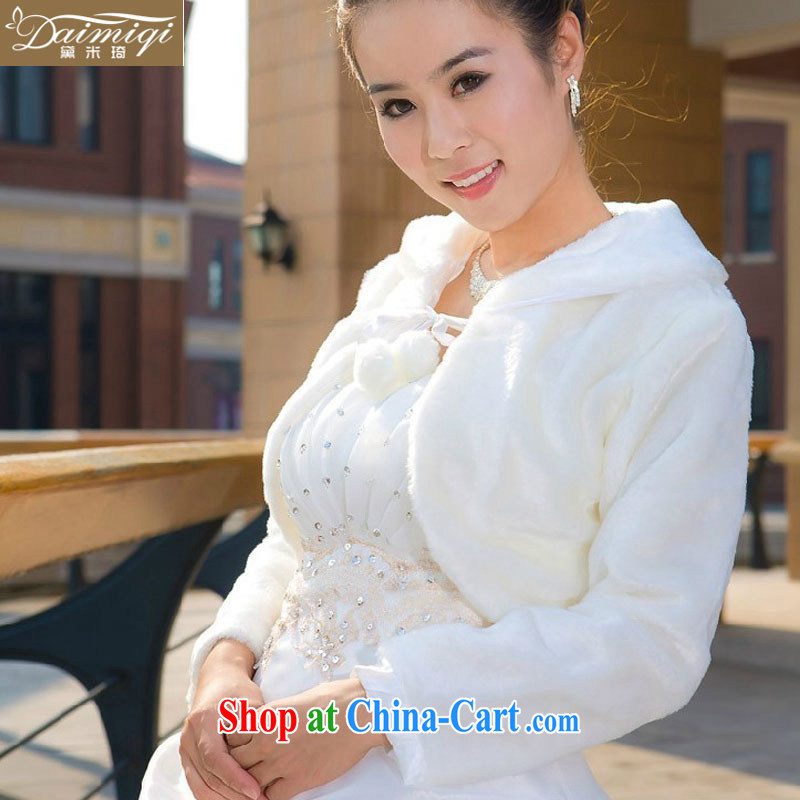 Diane M Ki hair shawl long-sleeved wool shawl jacket marriages wedding dresses bridesmaid shawls Gross Gross shawl white