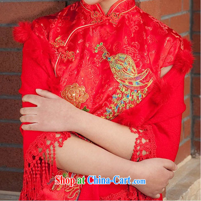 2014 fall and winter new marriages wedding dresses bridal jacket multi-colored red hair shawl white pictures, price, brand platters! Elections are good character, the national distribution, so why buy now enjoy more preferential! Health