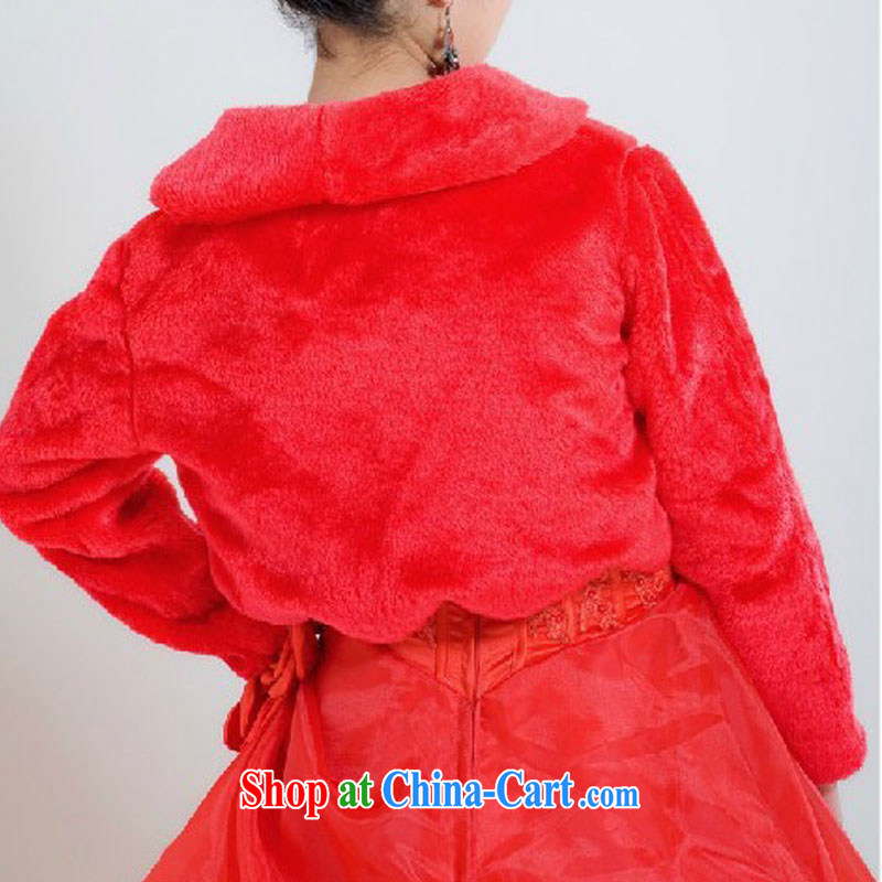 SPECIAL OFFERS NEW fall and winter new bridal wedding dresses red with adjustable long-sleeved wool shawl, Diane M Ki, shopping on the Internet