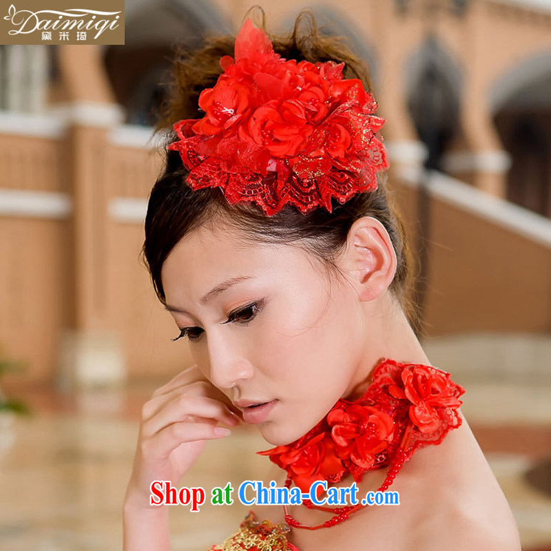 2014 new wedding dresses with red Korean-style and spend + must also take - bridal hair accessories bridal and flower