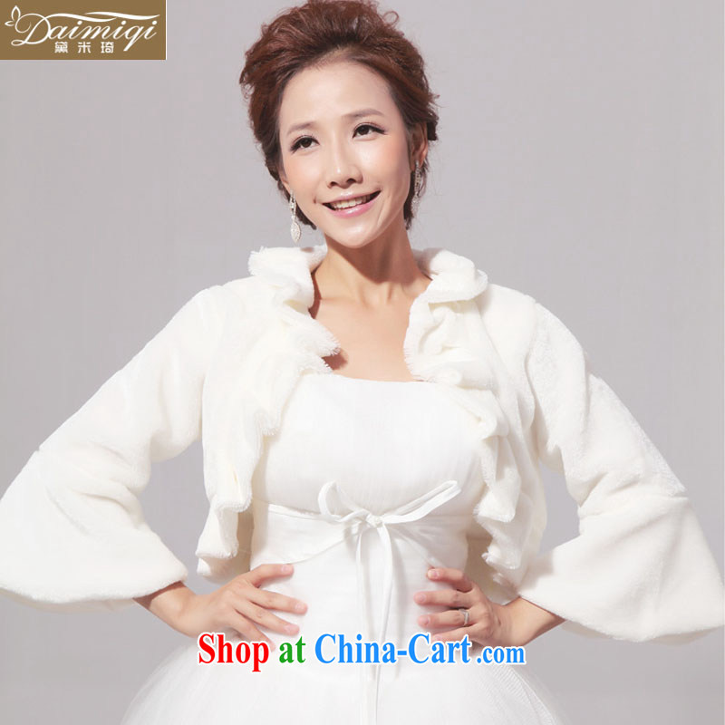 New wedding shawl wool shawl bridal shawl jacket long-sleeved white bridal hair shawl, Diane M Qi, shopping on the Internet