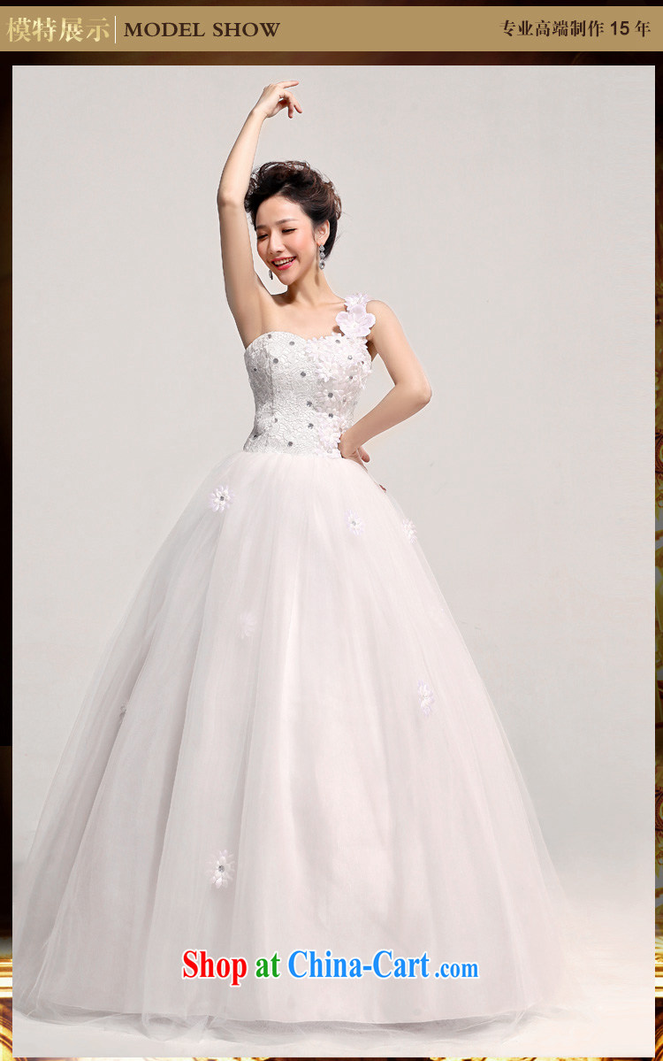Diane M Qi 2014 new Korean Princess bride single shoulder flowers water drilling with wedding dresses larger pregnant custom white XXL pictures, price, brand platters! Elections are good character, the national distribution, so why buy now enjoy more preferential! Health