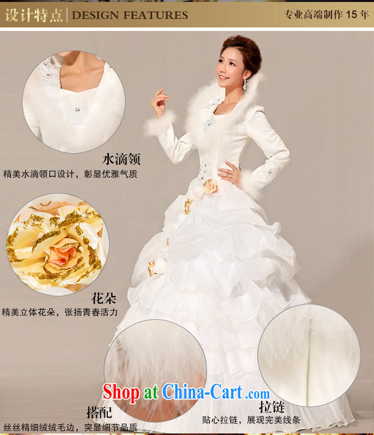 Diane M Ki wedding dresses 2014 new bride winter wedding hair collar cotton wedding warm long-sleeved cotton wedding white XXL pictures, price, brand platters! Elections are good character, the national distribution, so why buy now enjoy more preferential! Health