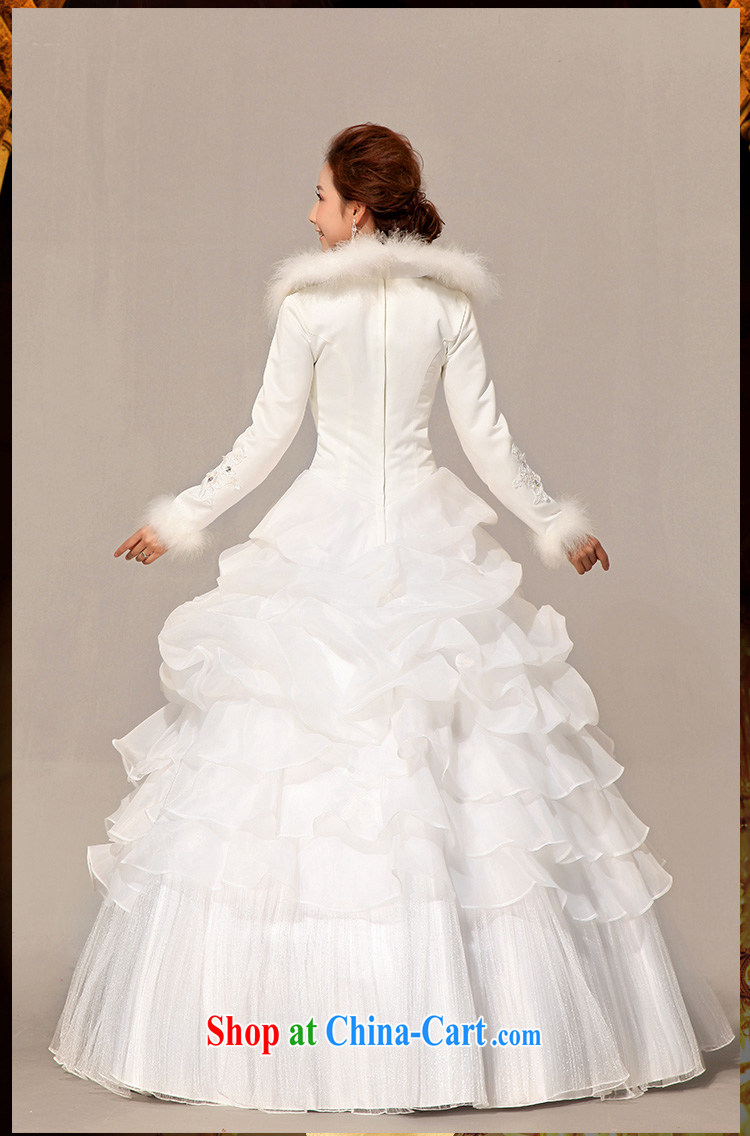 Diane M Ki wedding dresses 2014 new bride winter wedding hair collar cotton wedding warm long-sleeved cotton wedding white XXL pictures, price, brand platters! Elections are good character, the national distribution, so why buy now enjoy more preferential! Health