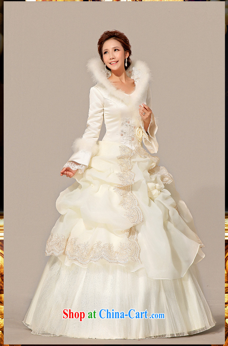 Diane M Ki winter wedding Princess bridal long-sleeved with wedding dresses 2014 new winter, cotton wedding photo color XXL pictures, price, brand platters! Elections are good character, the national distribution, so why buy now enjoy more preferential! Health