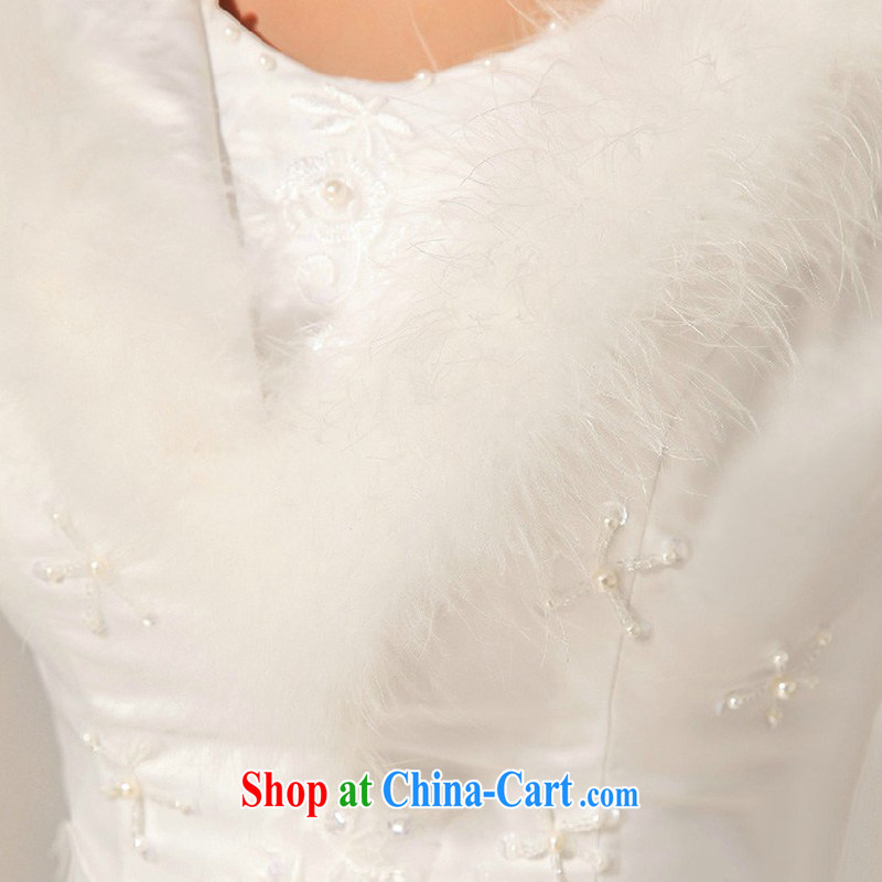 Diane M Ki wedding dresses new 2014 winter wedding dresses with hair style Korean long-sleeved the cotton wedding white XXL, Diane M Ki, shopping on the Internet