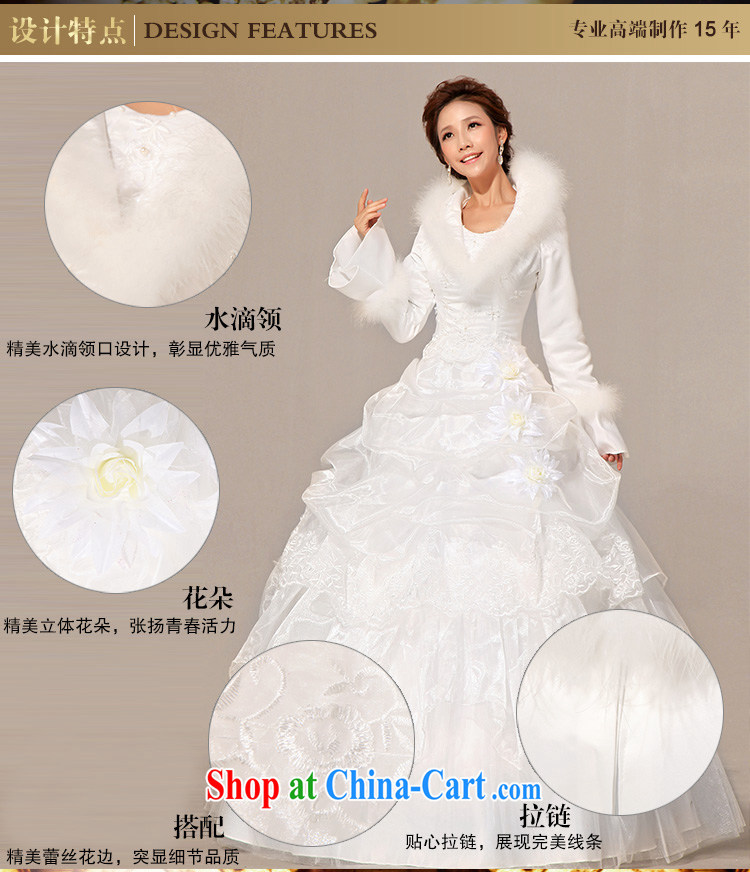 Diane M Ki wedding dresses new 2014 winter wedding with hair style Korean long-sleeved the cotton wedding white XXL pictures, price, brand platters! Elections are good character, the national distribution, so why buy now enjoy more preferential! Health