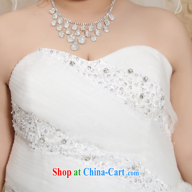 Moon 珪 guijin wedding dresses Korean wiped chest KING SIZE, thick mm XL Princess skirt tied behind with the Code wedding 10 XXXL scheduled 3 days from Suzhou shipping, 珪 Keun (guijin), online shopping