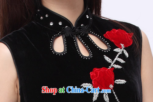 Star magazine, noble men velvet dress the manually set crystal embroidered three-dimensional flower cheongsam 201,502 black XXXL pictures, price, brand platters! Elections are good character, the national distribution, so why buy now enjoy more preferential! Health