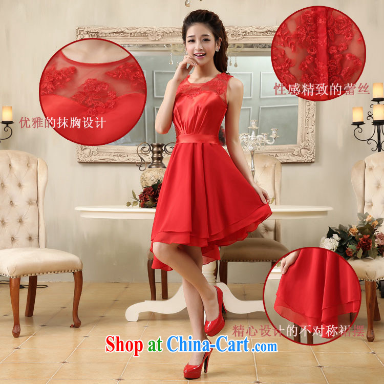 wedding dresses Red double-shoulder small dress short dress ballet division, stitching dress dress dress bridal toast serving the door service red XXL pictures, price, brand platters! Elections are good character, the national distribution, so why buy now enjoy more preferential! Health