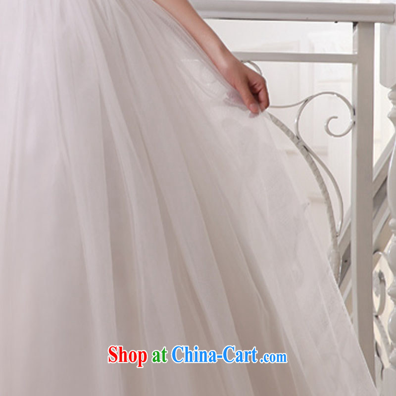 wedding dresses 2014 new parquet drill three-dimensional flowers wiped his chest to kill marriage yarn tie-cultivating graphics thin adjustable white wedding white XXL, Diane M-kay, shopping on the Internet