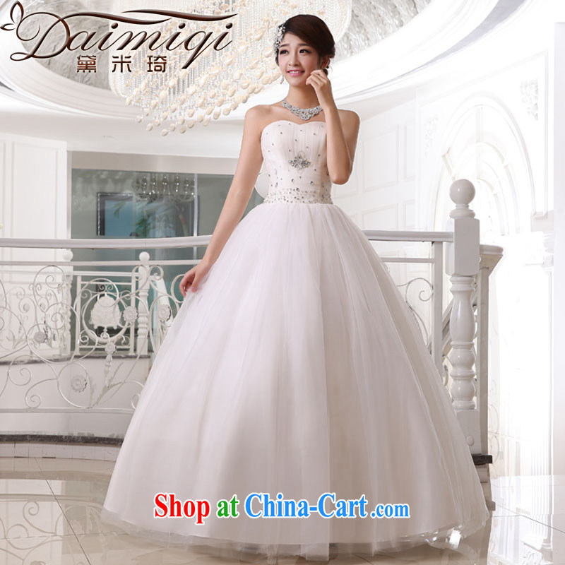 Diane M Ki wedding dresses 2014 new minimalist wiped his chest, wedding beauty graphics thin white wedding band white XXL
