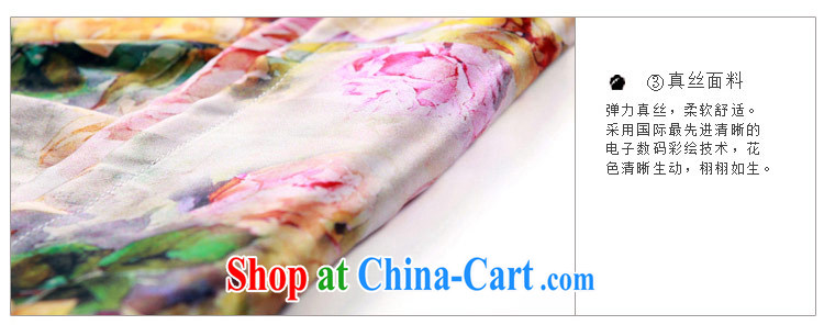 The proverbial hero once and for all -- Summer Breeze 2015 summer new female Chinese wind soft beauty-skirt silk stamp improved cheongsam dress suit 2 XL pictures, price, brand platters! Elections are good character, the national distribution, so why buy now enjoy more preferential! Health