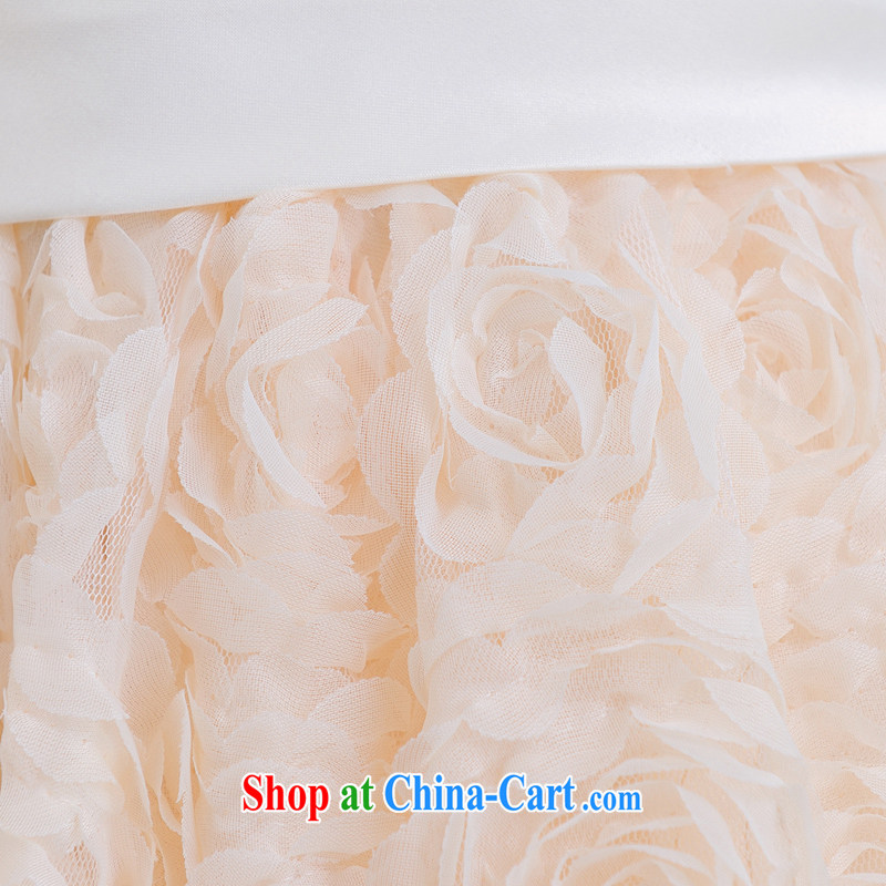 Moon 珪 guijin, click children's wear dress Children's concert dance serving serving champagne color flowers skirt with T 63 white + champagne color 10, scheduled 3 Days from Suzhou shipping, shopping on the Internet