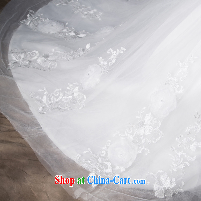 Recall that the red makeup spring and summer Korean-style Deluxe Big-tail flowers wedding wood drill wiped chest lace Princess bridal wedding dresses 2015 H 13,742 white M, recalling that the red makeup, shopping on the Internet