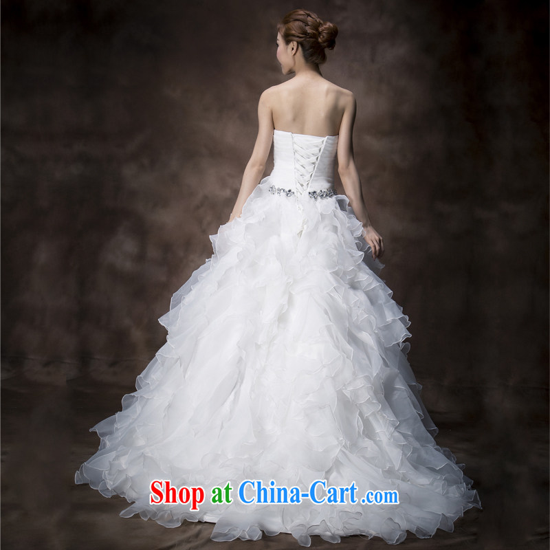 Recall that the red makeup summer wedding dresses 2015 new Korean-style chest bare wood drill Princess bride verawang retro small tail H 13,738 white XL, recalling that the red makeup, shopping on the Internet