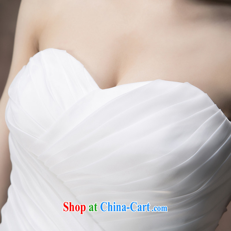 Recall that the red makeup summer wedding dresses 2015 new Korean-style chest bare wood drill Princess bride verawang retro small tail H 13,738 white XL, recalling that the red makeup, shopping on the Internet