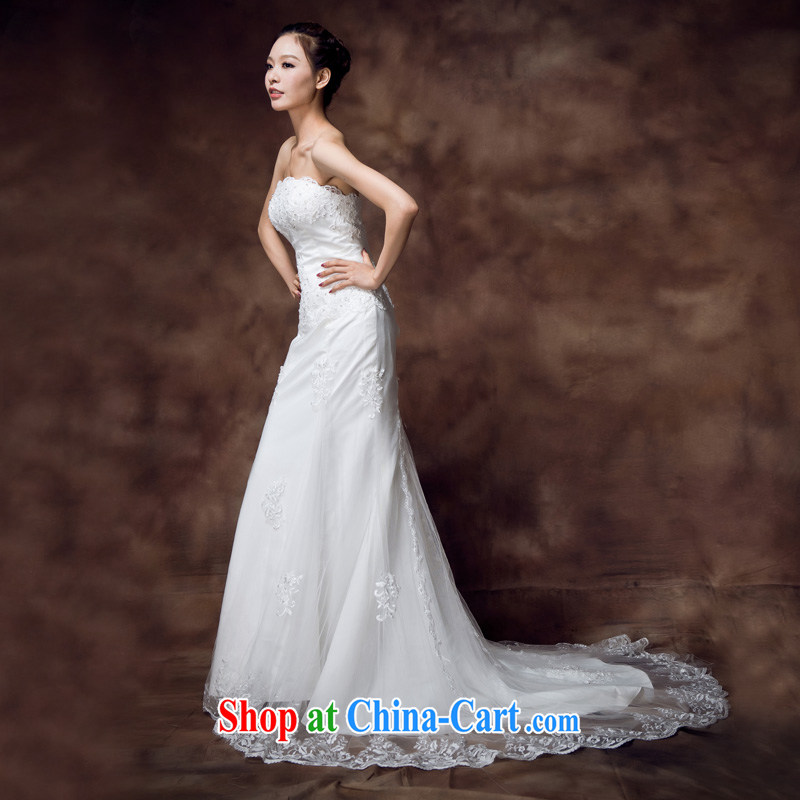 Recall that the red makeup summer new lace Korean Korean 2015 new crowsfoot the tail wiped chest straps bridal wedding dresses H 12,136 white M, recalling that the red makeup, shopping on the Internet