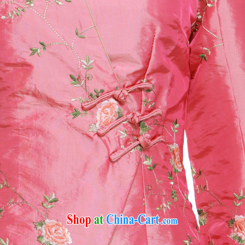 Slim li know that 2015 New Products pink 3a snap-SNAP-up style improved tang on her T-shirt slim li know QN 2961 pink XXXL, slim Li (Q . LIZHI), and, on-line shopping