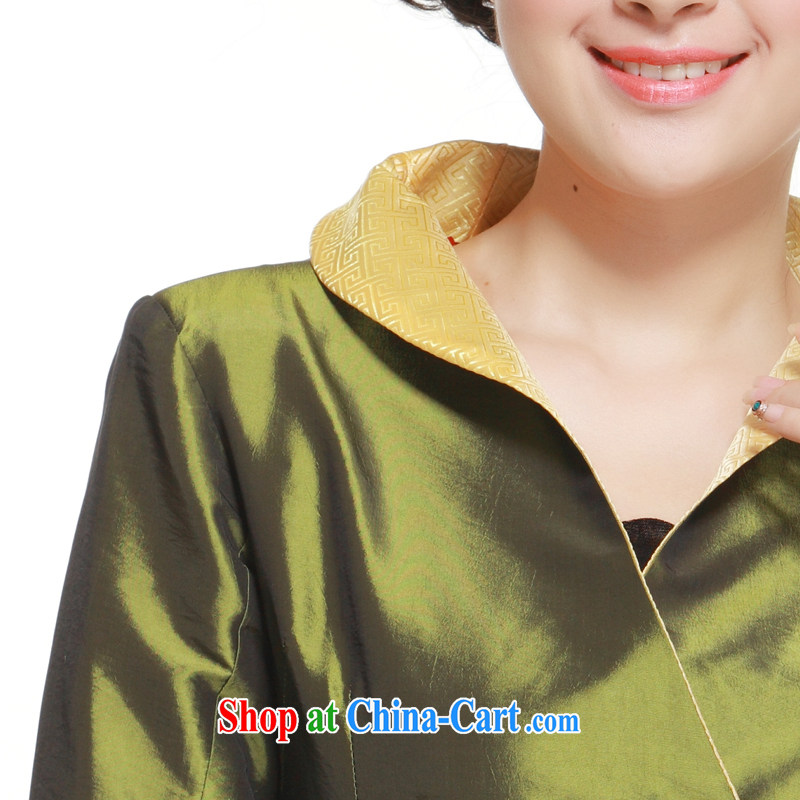 2015 spring new 4-color into the kernel for elegant Exclusive stylish improved Tang on her T-shirt slim Li know QN 3043 dark XXXL, slim Li (Q . LIZHI), online shopping