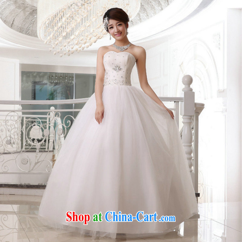 Taiwan's population 2014 Korean-style wedding dresses bride's bare chest flash strap wedding XS 19,177 white XXL, Taiwan's population, shopping on the Internet