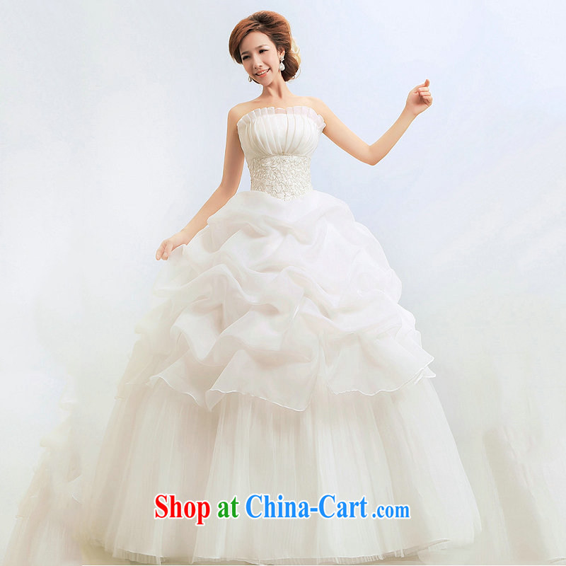 Taiwan's Silk wedding dresses wiped chest bridal with shaggy dress Princess winter wedding XS 2056 white XXL, Taiwan's population, and, on-line shopping