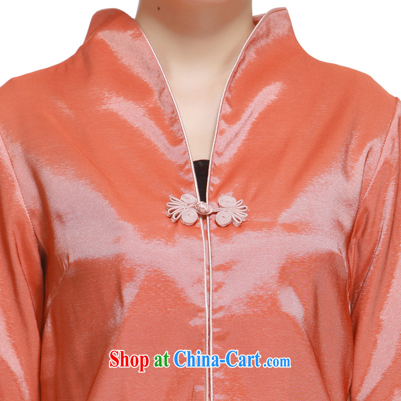 2015 new stylish and improved cultivation one piece snap-tang with T-shirt, small dress jacket slim li know QN 3161 orange XXXL, slim Li (Q . LIZHI), online shopping