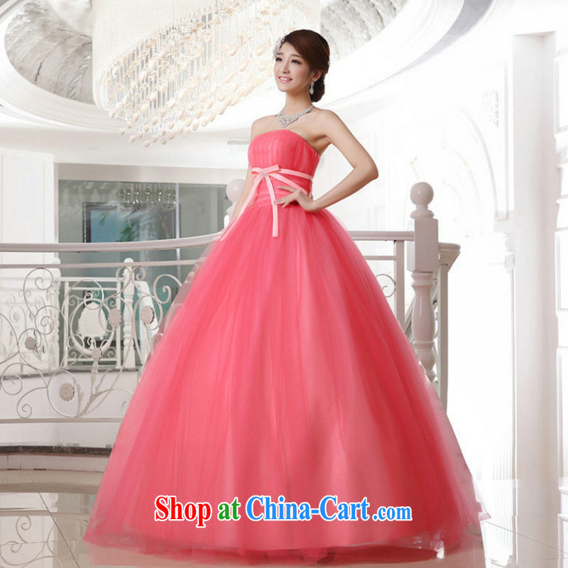 Taiwan's population 2014 wedding dresses Korean Princess shaggy with wedding bridal journey Mary Magdalene yarn chest candy colored XS 2057 package XXXL, Taiwan's population, shopping on the Internet