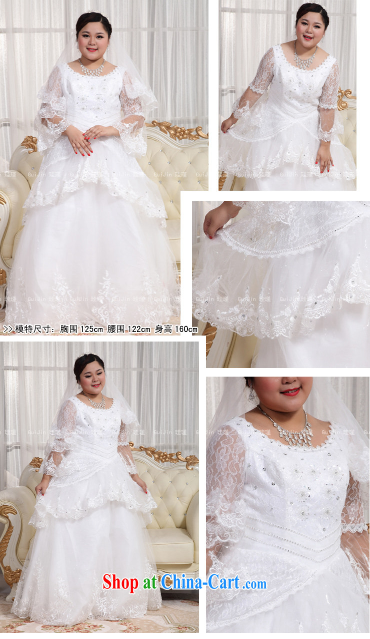 Moon 珪 guijin 2013 new wedding dresses larger wedding lace long-sleeved tie with wedding BHS 18 m White XXXXL scheduled 3 Days from Suzhou shipping pictures, price, brand platters! Elections are good character, the national distribution, so why buy now enjoy more preferential! Health