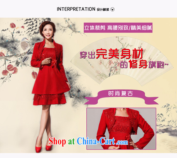 Baby bridal toast Service Bridal Fashion improved summer short, serving toast fall and winter dresses bridal dresses cheongsam 59 red waist 2 feet 4 pictures, price, brand platters! Elections are good character, the national distribution, so why buy now enjoy more preferential! Health
