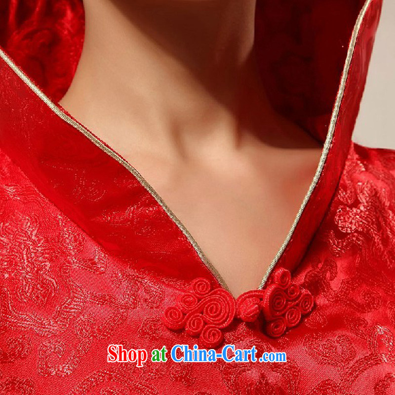 Baby bridal Red China wind luxury light drill Phoenix opera Peony embroidery bridal wedding wedding dresses long dresses red waist 2 feet 4, my dear Bride (BABY BPIDEB), shopping on the Internet
