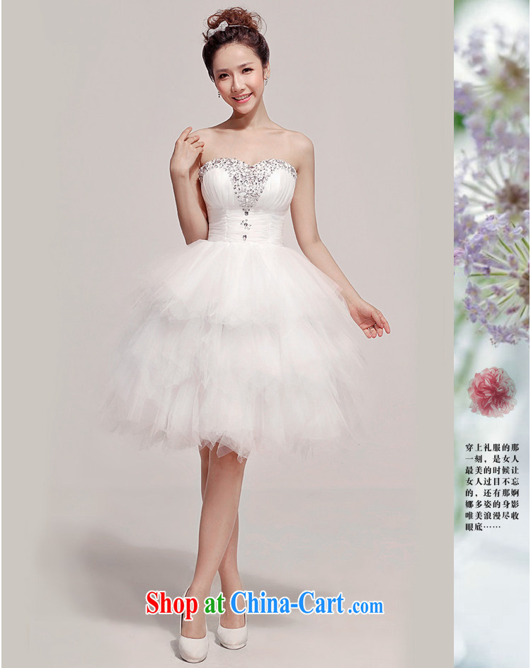 Baby bridal 2014 summer new bride wedding dress wiped chest parquet drill short bridesmaid dresses small white XXL pictures, price, brand platters! Elections are good character, the national distribution, so why buy now enjoy more preferential! Health