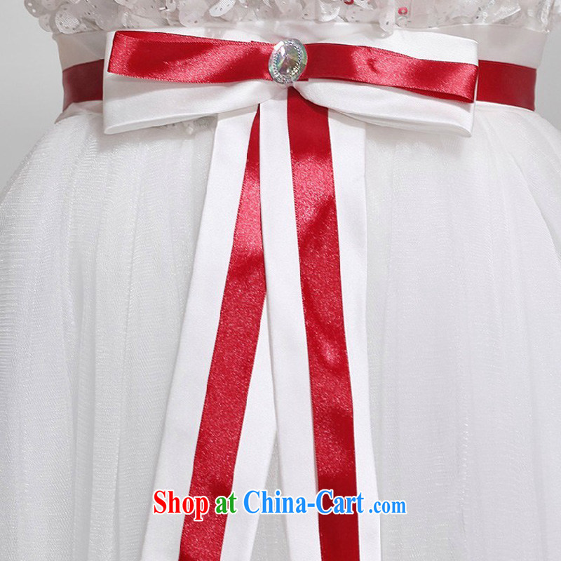 Baby bridal bridesmaid short small dress skirt wipe chest short skirts shaggy dress bridesmaid dress Korean Sisters dress bridesmaid clothing white XXL, my dear bride (BABY BPIDEB), online shopping
