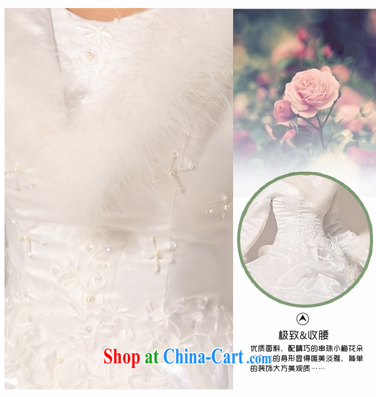 Baby bridal wedding dresses new 2014 winter wedding dresses with hair style Korean long-sleeved the cotton wedding field shoulder warm graphics thin wedding white XXL pictures, price, brand platters! Elections are good character, the national distribution, so why buy now enjoy more preferential! Health