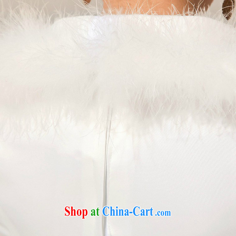 Baby bridal wedding dresses new 2014 winter wedding with hair style Korean long-sleeved the cotton wedding a field shoulder warm graphics thin wedding white XXL, my dear bride (BABY BPIDEB), online shopping