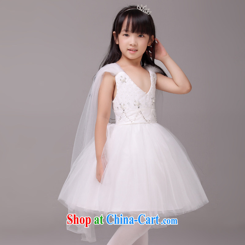 ares MSLover fairy shaggy dress flower dress children's dance stage dress wedding dress 5879 white 8, name, Mona Lisa (MSLOVER), online shopping
