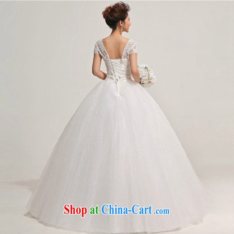 Baby bridal package shoulder wedding dresses new 2014 Openwork lace Korean version A shoulder Princess retro straps, white XXL, my dear bride (BABY BPIDEB), online shopping