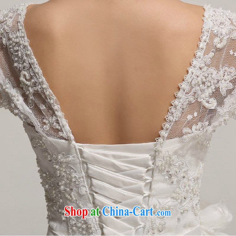 Baby bridal package shoulder wedding dresses new 2014 Openwork lace Korean version A shoulder Princess retro straps, white XXL, my dear bride (BABY BPIDEB), online shopping