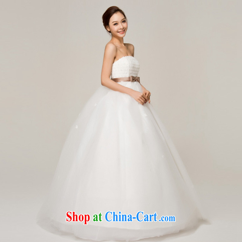 Recall that the red makeup spring and summer Korean pregnant wedding high waist bow tie new with bare chest strap sweet Princess 2015 new H 12,144 white XL, recalling that the red makeup, shopping on the Internet