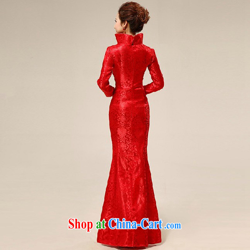 Baby bridal China wind red long Phoenix embroidery on drilling rich Peony bridal wedding wedding dresses dresses red waist 2 feet 4, my dear Bride (BABY BPIDEB), shopping on the Internet